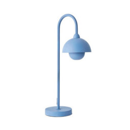 Valuelights Tilly Pastel Sky Blue Arched Dome Shade Metal Table Lamp