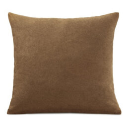Luxury Living Plain Velvet Chenille Cushion Tan - thumbnail 3