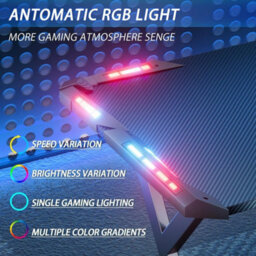 160X60Cm Gaming Desk Witn Led Rgb, Computer Table With Cup Holder - thumbnail 4