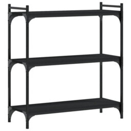 Berkfield Bookcase 3-Tier Black 80X30X86 Cm Engineered Wood - thumbnail 6