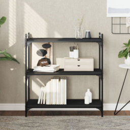 Berkfield Bookcase 3-Tier Black 80X30X86 Cm Engineered Wood - thumbnail 1