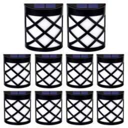 Taylor & Brown 10 Pack Solar Fence Lights, 6 Led Waterproof Outdoor Lamps For Garden, Patio, Yard, Stairs, Wall, Gate