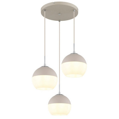 Luminosa Lighting Luminosa Ragusa Cluster Pendant Ceiling Light Matt Sand 3X E27 - image 1