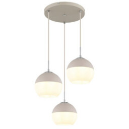 Luminosa Lighting Luminosa Ragusa Cluster Pendant Ceiling Light Matt Sand 3X E27