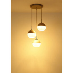 Luminosa Lighting Luminosa Ragusa Cluster Pendant Ceiling Light Matt Sand 3X E27 - thumbnail 5
