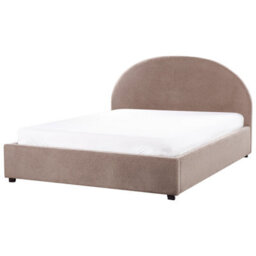 Beliani Ottoman Bed Boucle Vaucluse 160 X 200 Cm (Eu King Size) Taupe - thumbnail 5