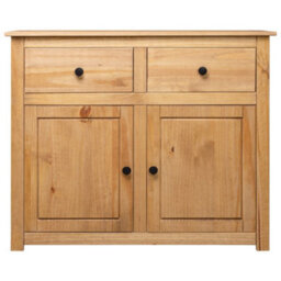 Walplus Sideboard 93X40X80 Cm Solid Pinewood Panama Range - thumbnail 2