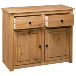 Walplus Sideboard 93X40X80 Cm Solid Pinewood Panama Range - thumbnail 7
