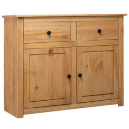 Walplus Sideboard 93X40X80 Cm Solid Pinewood Panama Range - thumbnail 1