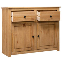 Walplus Sideboard 93X40X80 Cm Solid Pinewood Panama Range - thumbnail 3