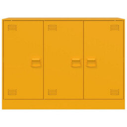 Berkfield Sideboard Mustard Yellow 99X39X73 Cm Steel - thumbnail 6