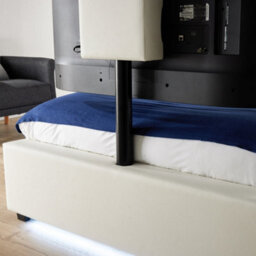 X Rocker Xr Living Ava Pu Double Tv Bed With Underbed Lights - White - thumbnail 6