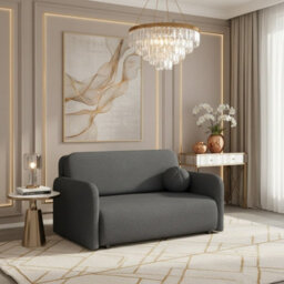 Viva Sun Iii Sofa Bed With Sleeping Function And Storage Compartment Chipboard Metal Legs 150X103X85Cm Graphite - thumbnail 2