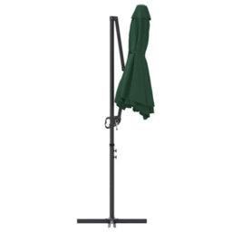 Berkfield Modern Garden Cantilever Parasol Green Powder-Coated Steel - thumbnail 7
