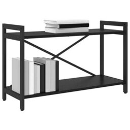 Berkfield Bookcase Black Oak 80 X 30 X 48.5 Cm Engineered Wood - thumbnail 3