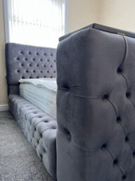 Stratus Interiors Ambassador Tv Bed With Storage Chesterfield Platform Plush Velvet-Add Professional Assembly Delivery- Small Double-No Storage - thumbnail 9