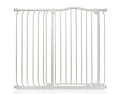 Bettacare Extra Tall Curved Top Dog Gate, 107Cm - 116Cm, Matt White, Extra Tall 100Cm In Height, Pressure Fit Pet Gate - thumbnail 1