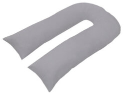 Chilimilii 12Ft U Pillow Cases Polycotton Soft Anti-Allergenic Washable Pillow Covers (Grey)