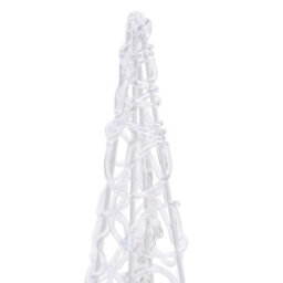 Berkfield Acrylic Decorative Led Light Cone Set Blue 60/90/120Cm - thumbnail 6