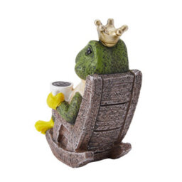 Darphe Crown Frog Prince Resin Figurine For Desktop Decoration - thumbnail 3