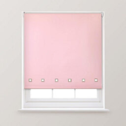 A.unique Home Premium Quality Trimmable Square Eyelet Window Roller Blind - 3Ft - Pink - 90Cm (W) X 170Cm (L) - thumbnail 1