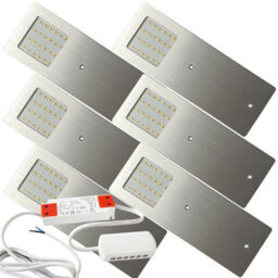 6-Pack Ultra-Slim Aluminium Under Cabinet Kitchen Lighting Kit With Natural White Leds - thumbnail 1