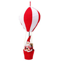 Urbn-Living Urbnliving Santa In Basket 90Cm Red & White Pop Up Hot Air Balloon Christmas Xmas Decoration Ornament
