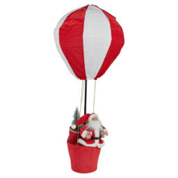Urbn-Living Urbnliving Santa In Basket 90Cm Red & White Pop Up Hot Air Balloon Christmas Xmas Decoration Ornament - thumbnail 5