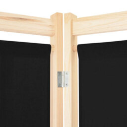 Walplus Black Fabric 6 Panel Room Divider 240 By 170 By 4 Centimetres - thumbnail 5