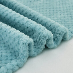 Duck Egg Blue 150X200Cm Luxury Waffle Fleece Throw Blanket - Super Soft & Warm For Sofa & Bed - thumbnail 5