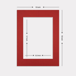 Ak Frames 12X16 Crimson Picture Mounts To Fit A4 Aperture Size - Mount Board Only (No Frame Included) - thumbnail 3
