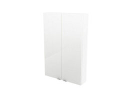 GoodHome Imandra Compact Gloss White Bathroom Double Wall Cabinet (H)90Cm (W)60Cm