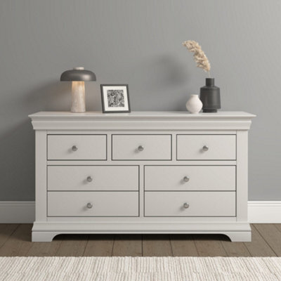 Seconique Bordeaux 3 + 2 Drawer Chest Ivory And Oak Fully Assembled - image 1