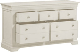 Seconique Bordeaux 3 + 2 Drawer Chest Ivory And Oak Fully Assembled - thumbnail 3