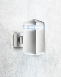 Lighting Collection Samsun Satin Silver 32Lt Led Outdoor Wall Light - thumbnail 3