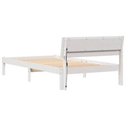 Berkfield With Led Strip Lights White 90 X 190 Cm Solid Pine Wood - thumbnail 7