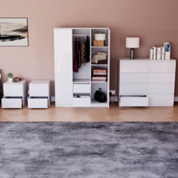 Lassic Vida Designs Glinton 4 Piece White Fsc Bedroom Set - (8 Drawer Chest, 3 Door Wardrobe, 2 Drawer Bedside Chest X2) - thumbnail 3