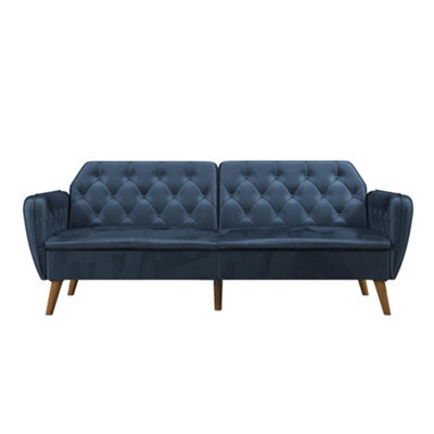 Novogratz Tallulah Sofa Bed With Memory Foam In Velvet Blue - image 1