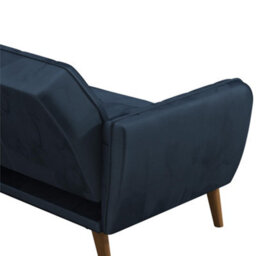 Novogratz Tallulah Sofa Bed With Memory Foam In Velvet Blue - thumbnail 4