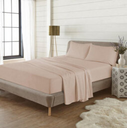 "Homespace Direct Ltd Plain Dye Flannelette Brushed Cotton 16"" Fitted Sheet Latte" - thumbnail 1