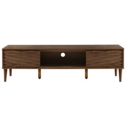 Beliani Retro Tv Stand Kayan Dark Brown - thumbnail 5