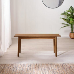 Furniturebox Uk Lynton Small Walnut Effect Wooden Dining Table & 2 Benches - thumbnail 8
