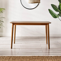 Furniturebox Uk Lynton Small Walnut Effect Wooden Dining Table & 2 Benches - thumbnail 4