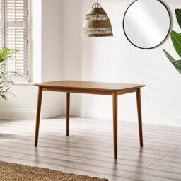 Furniturebox Uk Lynton Small Walnut Effect Wooden Dining Table & 2 Benches - thumbnail 3