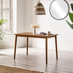 Furniturebox Uk Lynton Small Walnut Effect Wooden Dining Table & 2 Benches - thumbnail 2