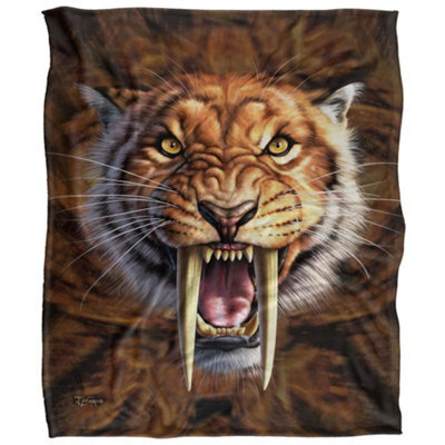 Jq Licensing Jlo Silky Tiger Supersoft Blanket Multicoloured (One Size) - image 1