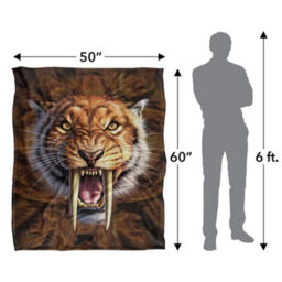 Jq Licensing Jlo Silky Tiger Supersoft Blanket Multicoloured (One Size) - thumbnail 5
