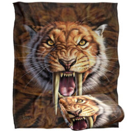 Jq Licensing Jlo Silky Tiger Supersoft Blanket Multicoloured (One Size) - thumbnail 2