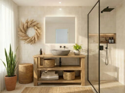L120Xw38Cm Bramley Solid Wood Bathroom Vanity With Shelf - thumbnail 4