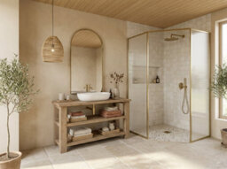 L120Xw38Cm Bramley Solid Wood Bathroom Vanity With Shelf - thumbnail 9